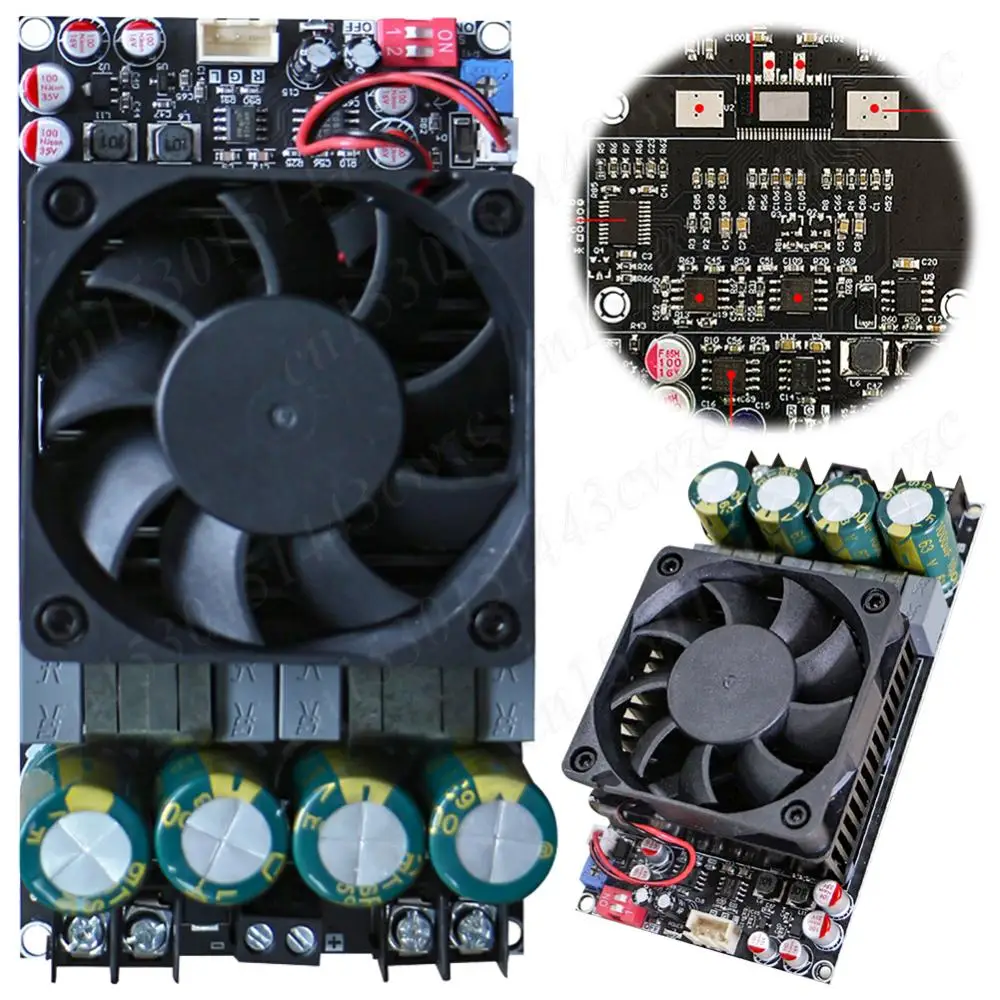 ZK-3002 Digital Amplifier Board TPA3255 Stereo Audio Amplify Board Pure Rear Stage Power Amplifier Board for Subwoofer Speaker