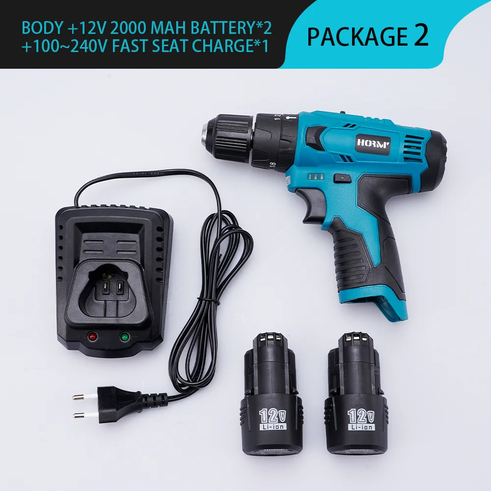 12V Cordless Electric Screwdriver 3 in 1 32N.m Variable Speed Electric Impact Drill Hand Wrench Power Driver For Bosch Battery