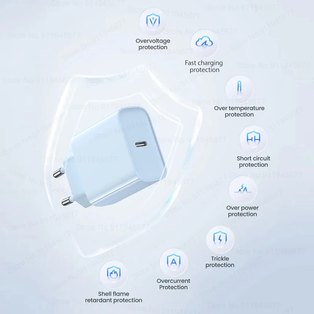 PD 35W Fast Charger For Apple iPhone 14 13 12 11 15 Pro Max Plus USB C Charger Fast Charging 7 8 6 6S XR XS SE Phone Accessories - náhled 6