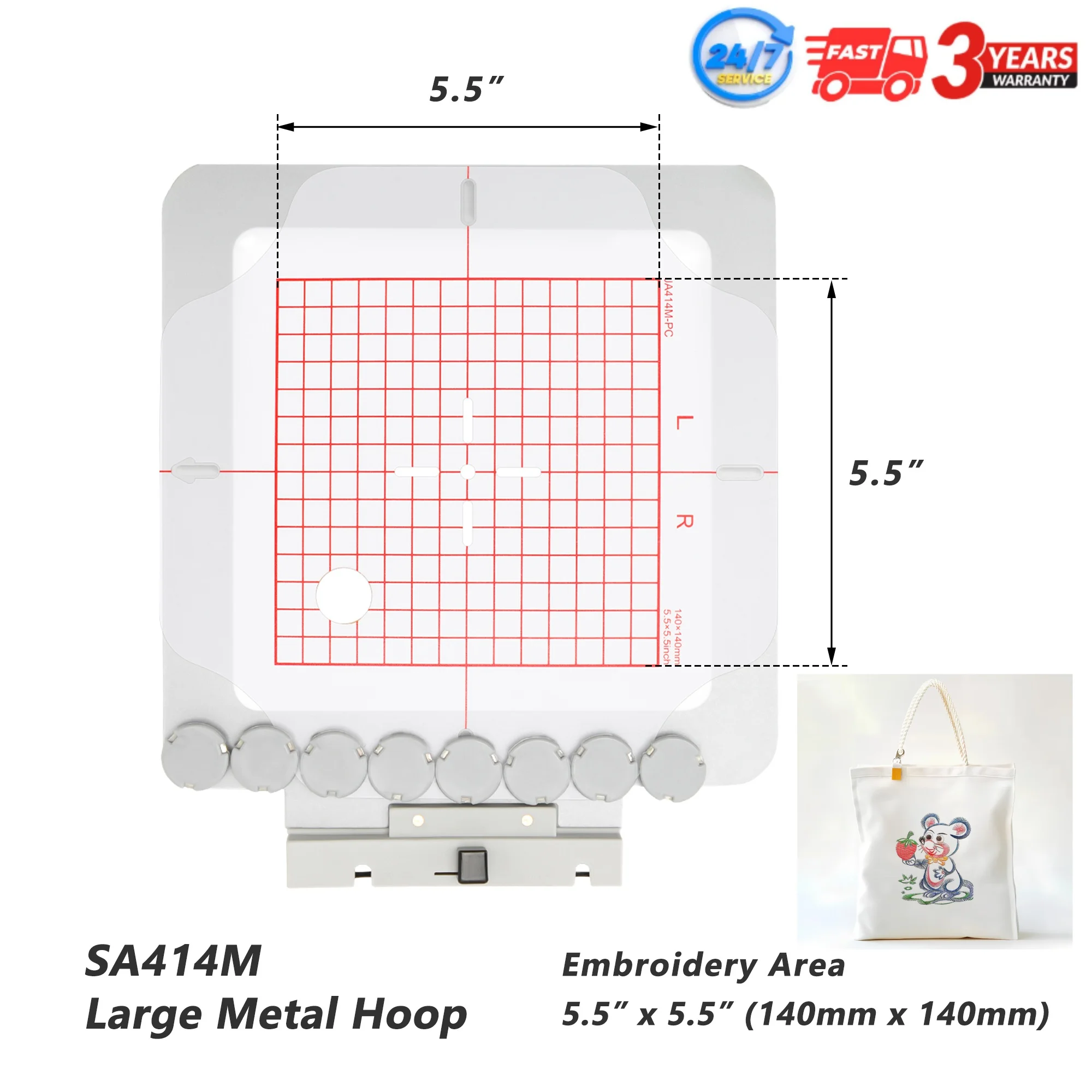 Magnetic Hoops For Janome MC 500E 400E 550E Etc. Elna Expressive 830 830L Embroidery Machine With Round Magnets Sash Frame