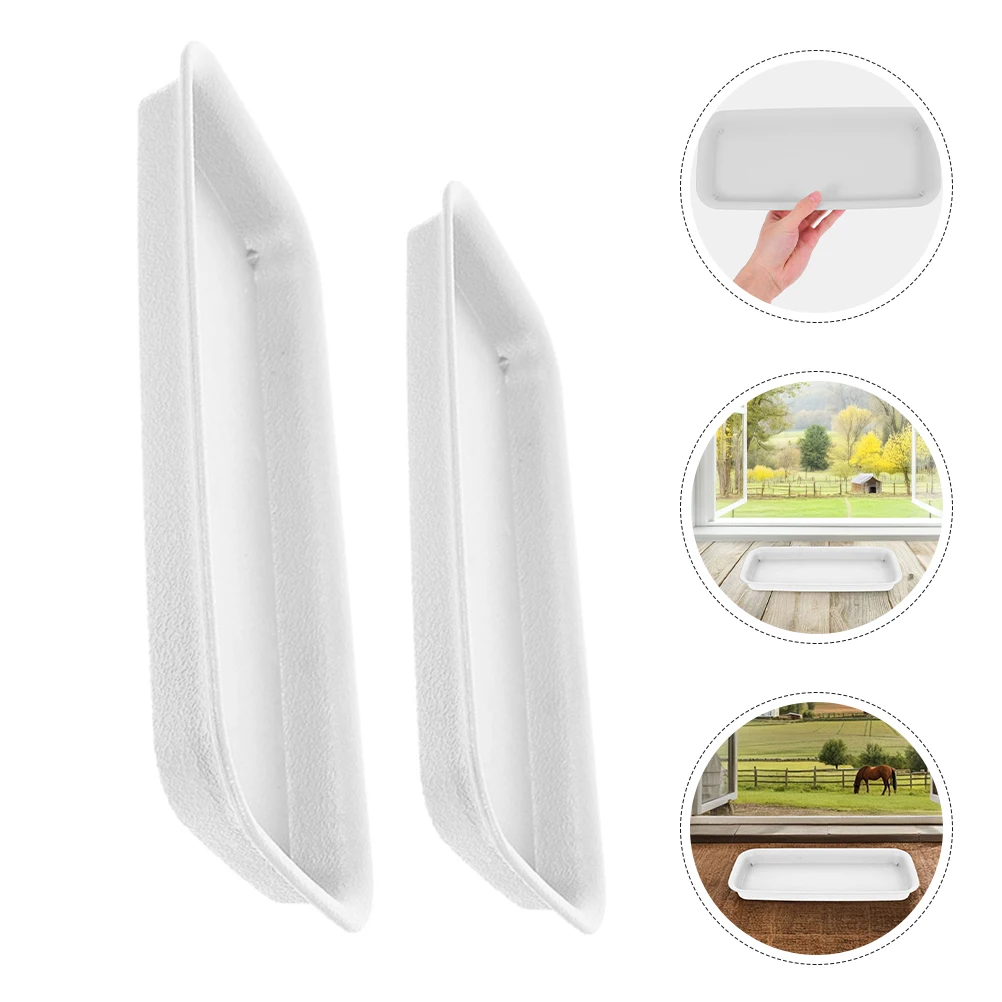 

2 Pcs Plant Flower Pot Drip Tray Square Flowerpot Resin Water Trays for Indoor Plants