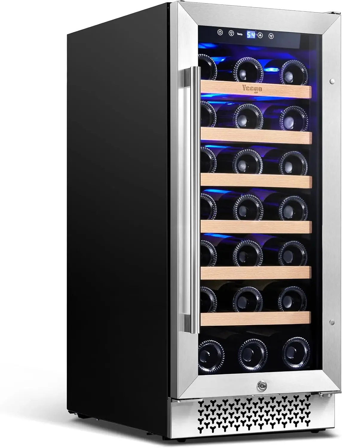 Wine Fridge - 15 inch 33 Bottles 40-65℉ Temperature Touch Control, Built-In/Under Counter/Freestanding Wine Cooler Refrigerator