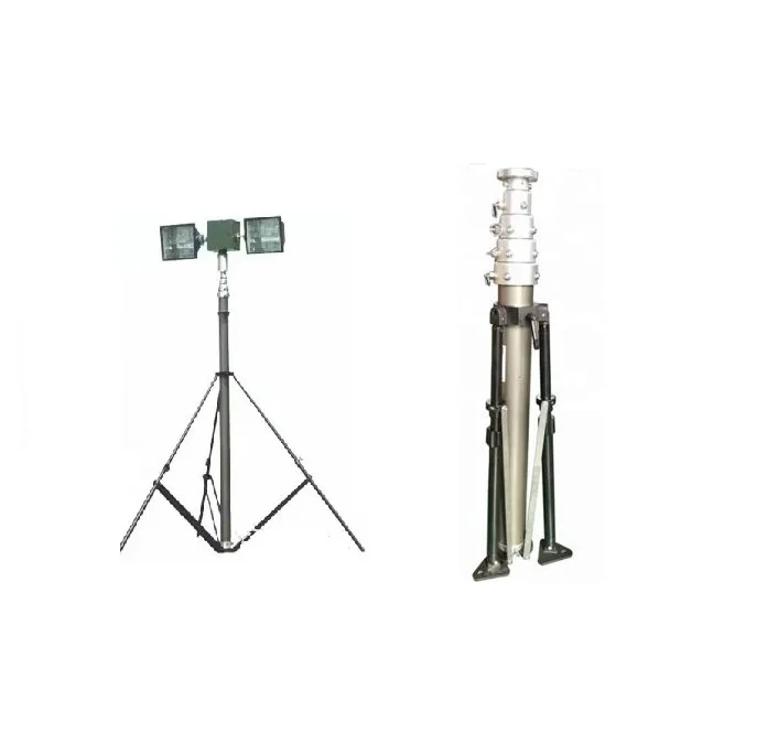 

5m 6.5m floodlight CCTV Camera pole Pneumatic Vehicle Mounted customized Locking Telescopic Mast