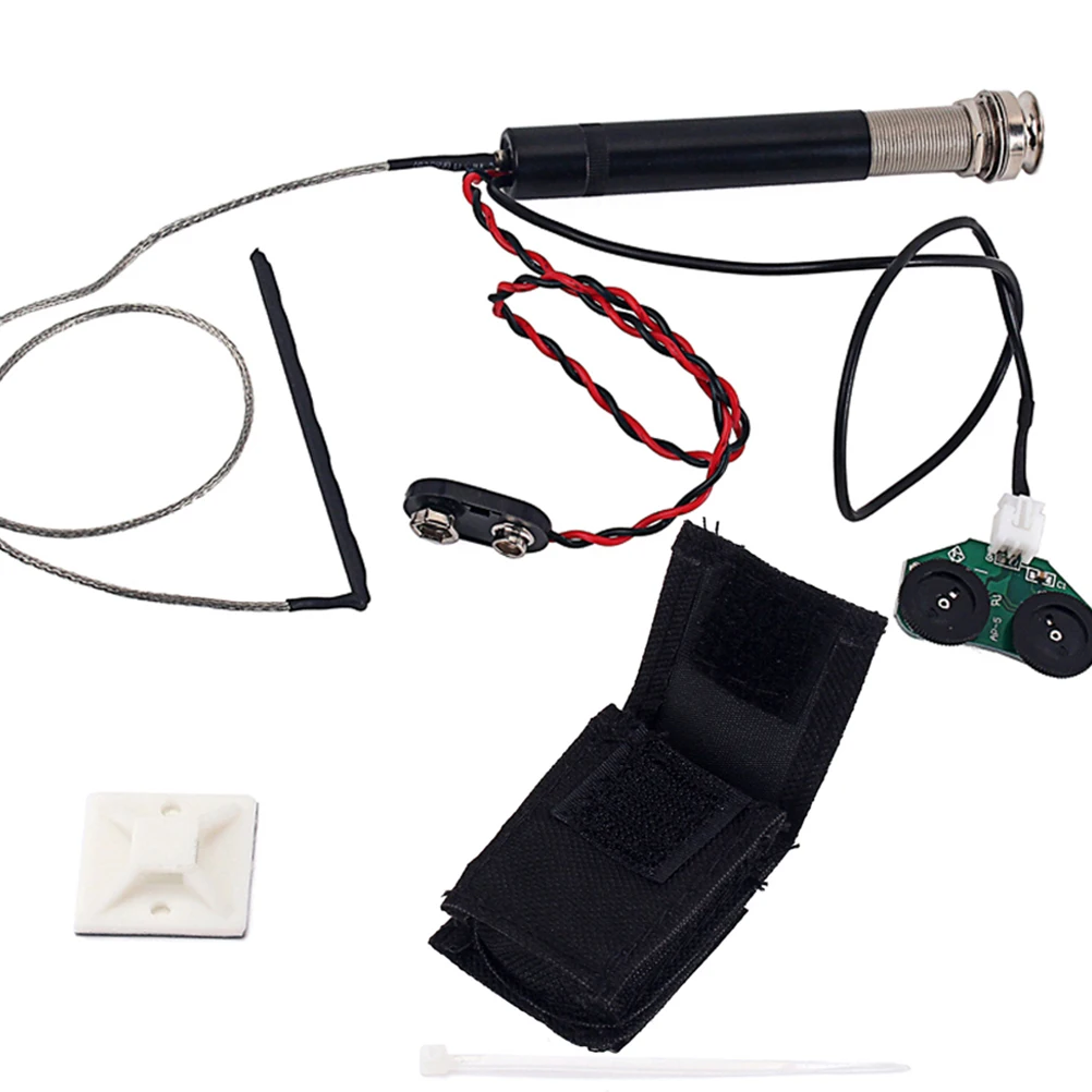 

Volume Adjustment Pickup Guitar Resonance Mini Acoustic Active Wire Preamp Piezo Endpin Jack Bass Durable Hidden Installation
