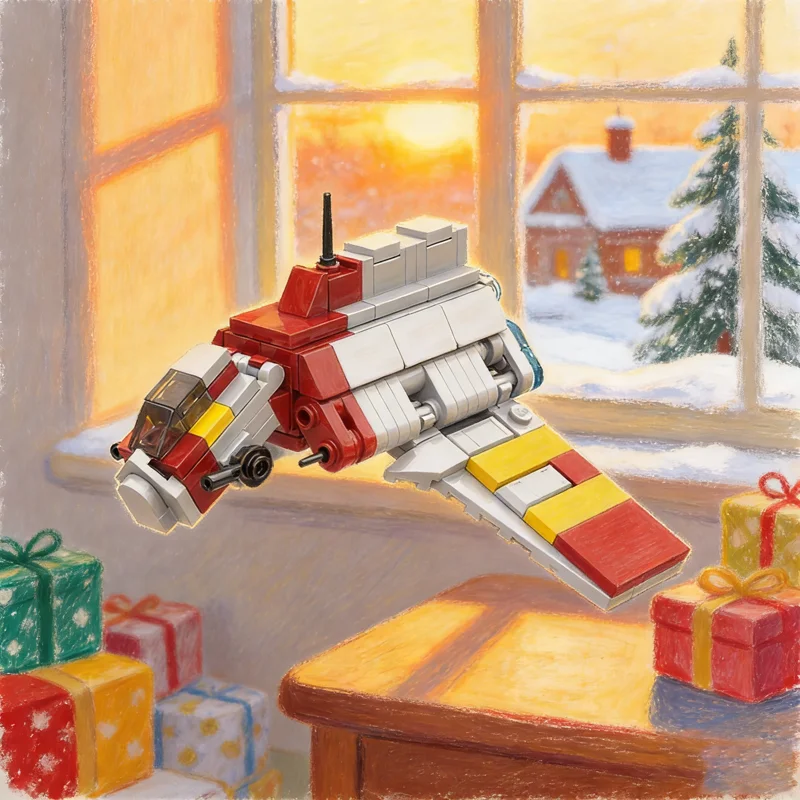 ตัวต่อ MOC Nu Rho Shuttle Star Battle จำนวน 285 ชิ้น ของเล่นตัวต่อประกอบเอง ของขวัญคริสต์มาส DIY เสริมสร้างการเรียนรู้และความคิดสร้างสรรค์