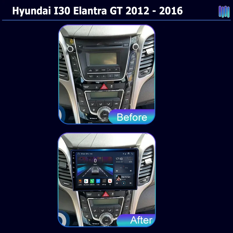 roadivox Android AI VOICE car radio for Hyundai I30 Elantra GT 2012 2016  stereo GPS Navigation video Multimedia Player tape