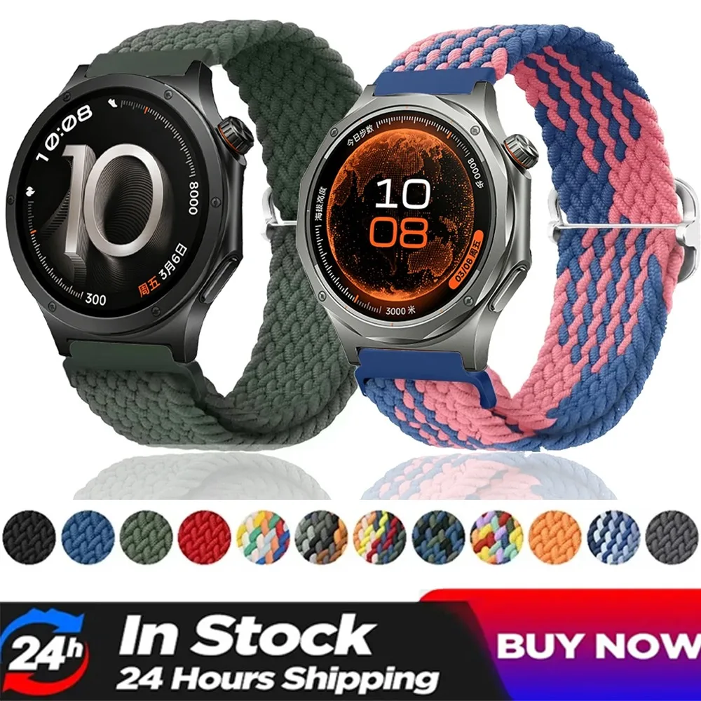 Bracelet en nylon réglable 20mm 22mm pour montres Oppo Watch X3 X2 S, OnePlus Watch Lite 3 2R, Amazfit Active Max/3/2, Balance 2
