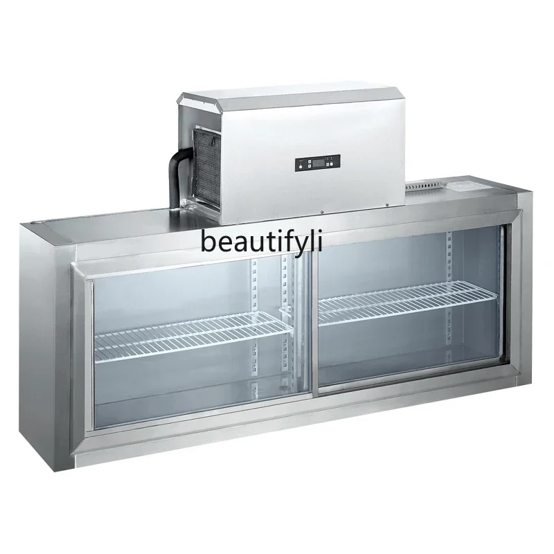 

Wall-mounted refrigeration Wall-mounted display Embedded refrigeration commercial refrigerator hanging cabinet