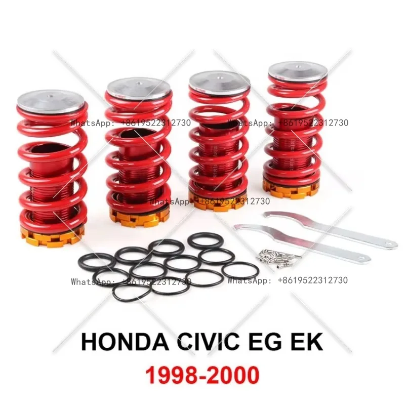 Suitable for Aluminum Coilover Springs Kit Honda Civic 88-00 Red Available for Hanging Coilover Springs