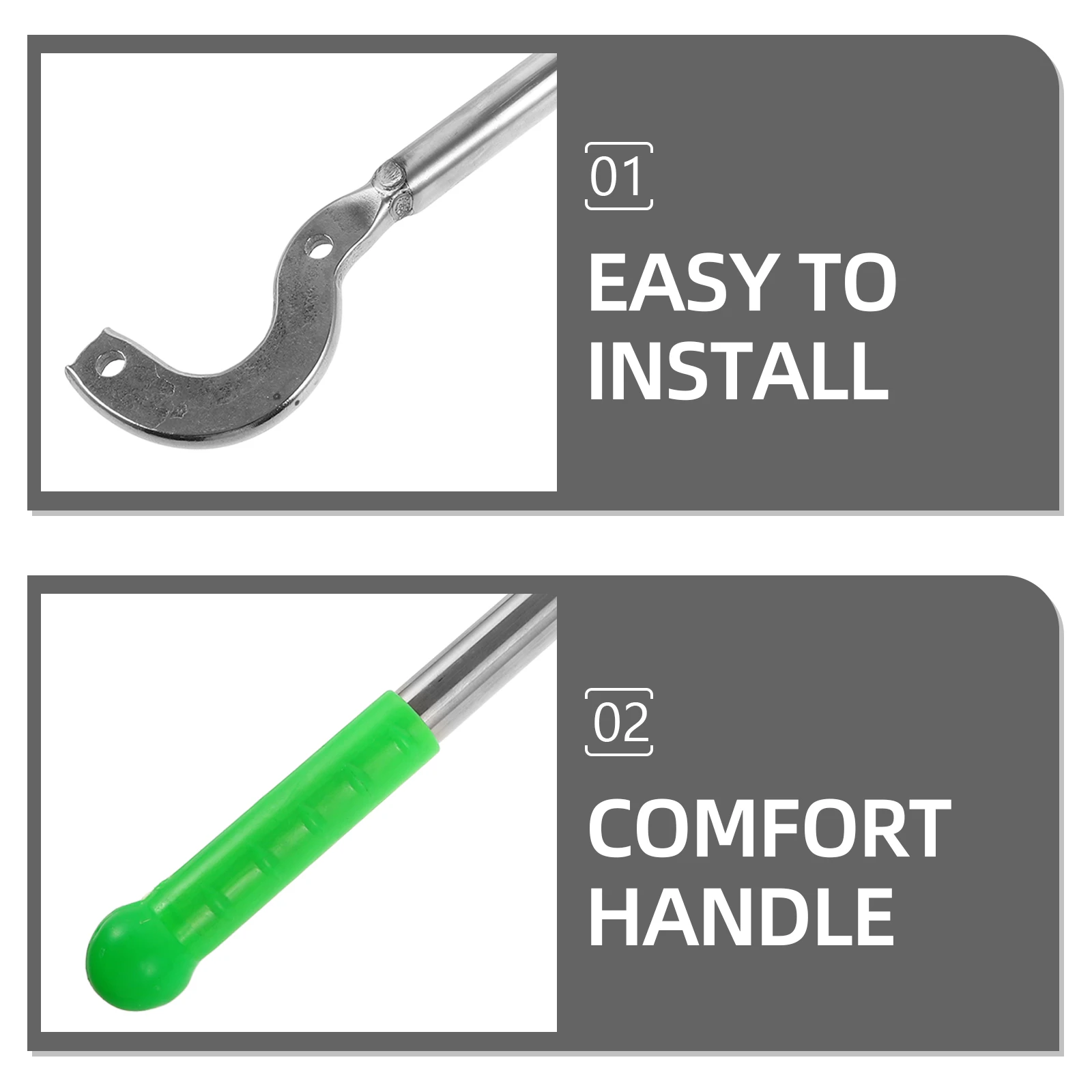 

Stainless Steel Pitcher Handle Replaceable Water Replacement Durable Outdoor Well Pump Part Professional Metal Hand Crank Easy