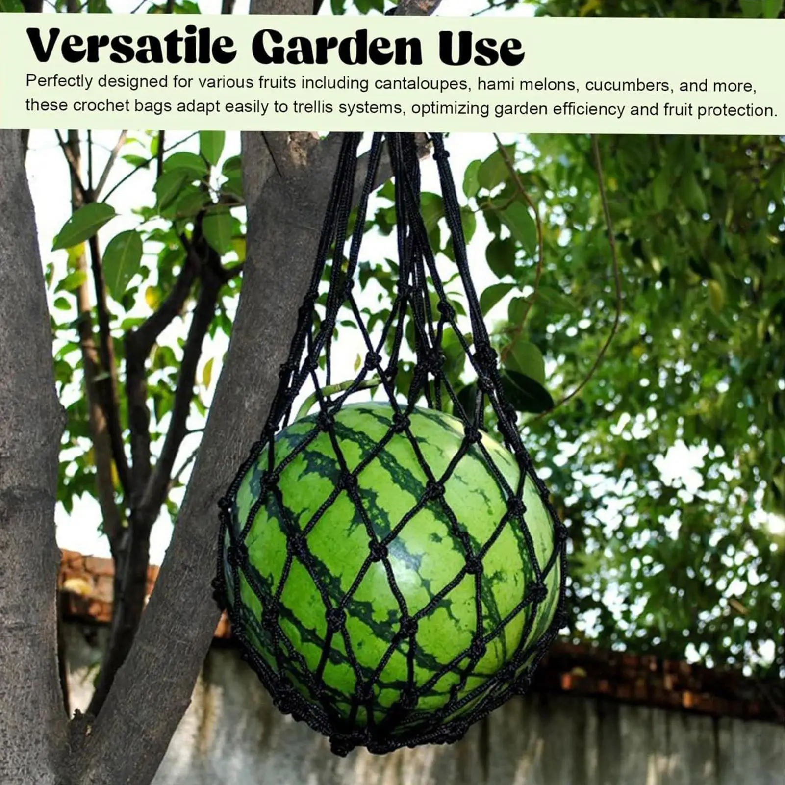 

Watermelon Net For Trellis 10-Piece Garden Cantaloupe Hammock For Trellis Heavy-Duty Fruit Support Netting For Harvest Gardening