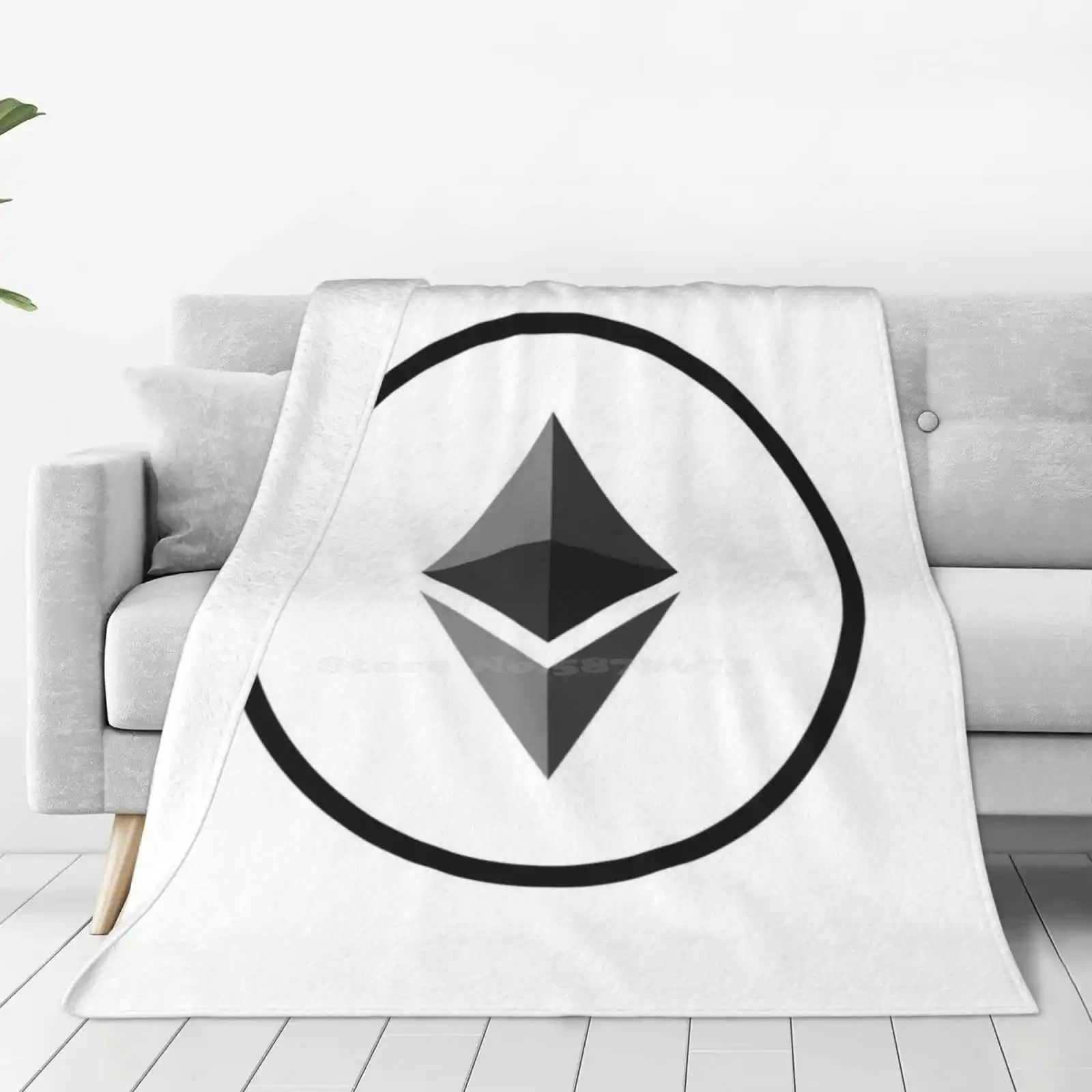 Ethereum Creative Design Comfortable Warm Flannel Blanket Crypto Monnaie Ethereum Crypto Currency Cryptocurrency Blockchain