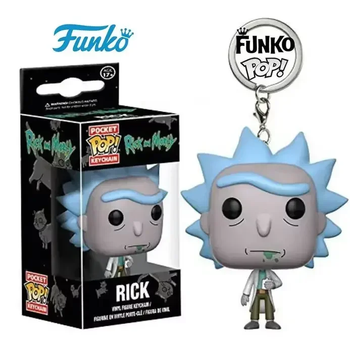 Precio mínimo FUNKO POP Pickle Morty HOLOGRAM Rick CLONE llavero de juguete Mr Meeseeks Snowball figuras de acción de juguete modelo muñeca de juguete