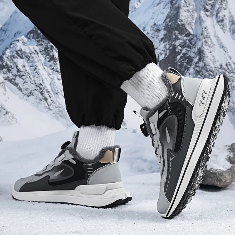 أحذية الأب الشتوية المبطنة بالصوف 2025 نموذج شعبي جديد مع مشبك دوار، أحذية رياضية للجري ممتصة للصدمات بنعال ناعمة #3