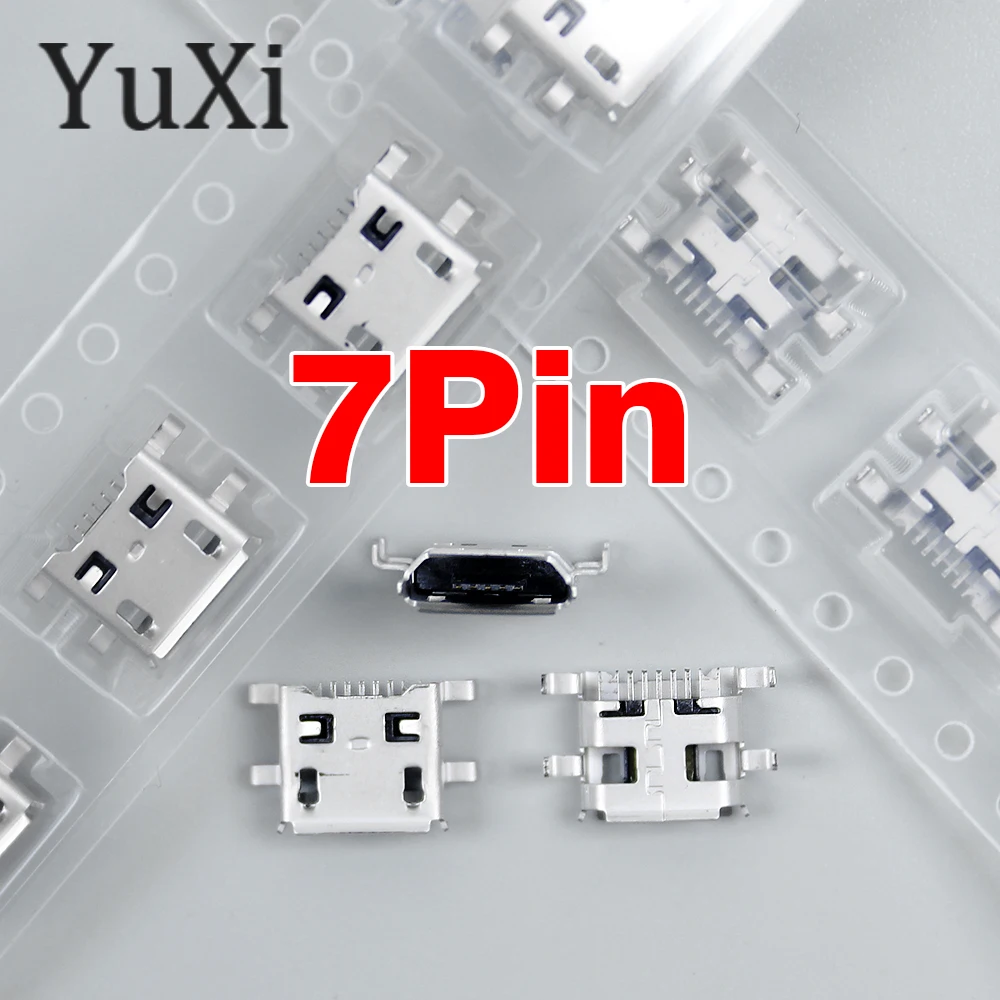 

Разъем питания Micro USB 10 шт., 7-контактный разъем для зарядки Samsung W2013 S7562 I9080 I519 W889 C3533, запасные части