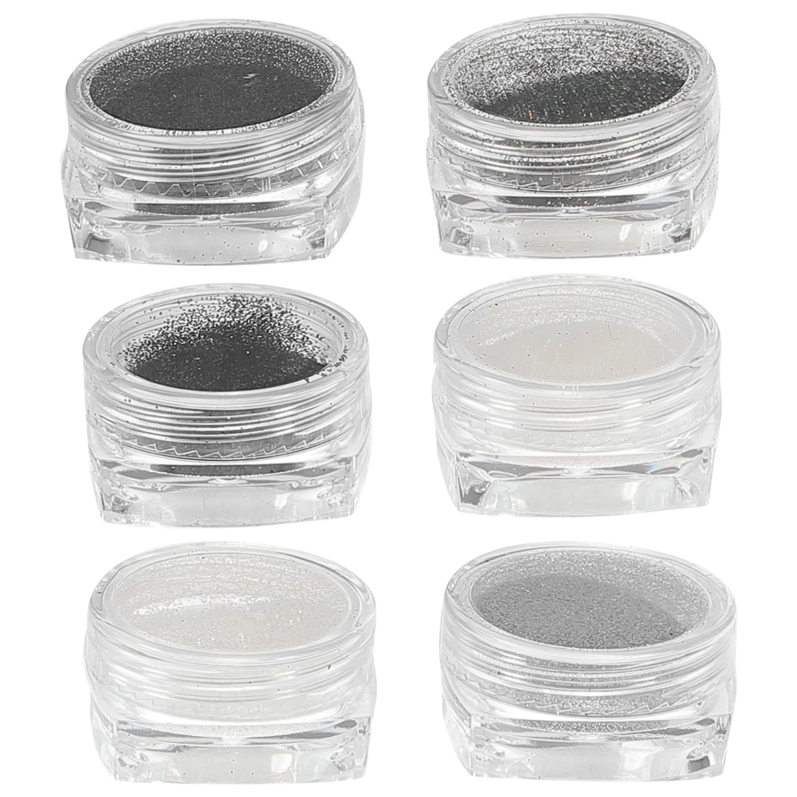 

6 Boxes Nail Glitter Iridescent Powder Accessories Color Pigment Nails DIY Supplies Women Girls Home Salon Quality