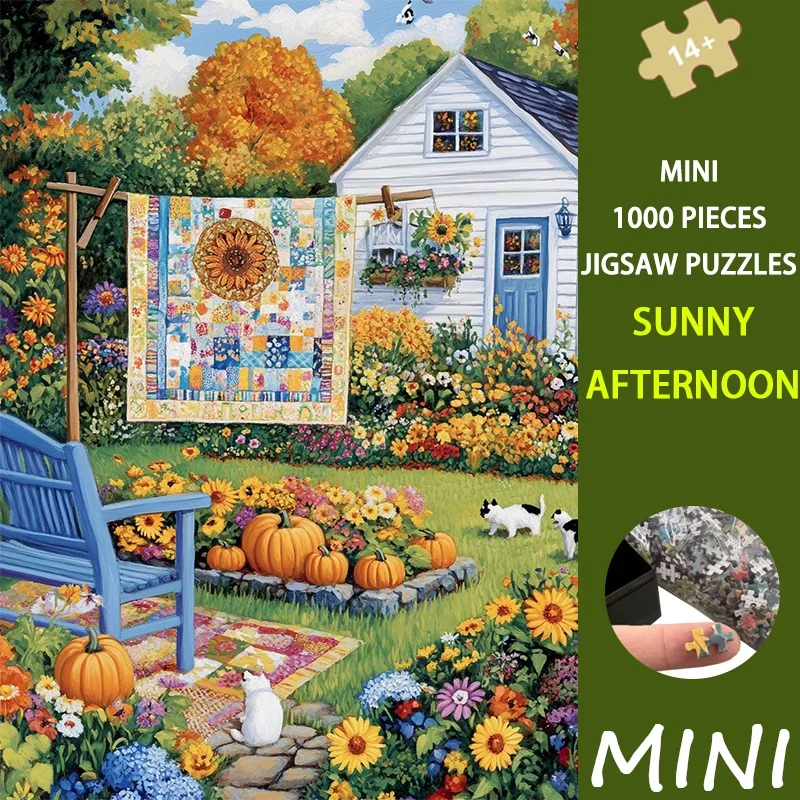

Mini piece small Size Puzzle 1000 Pieces Sunny Afternoon Musical Art - Adults, Family Zen Time, Wall Decor
