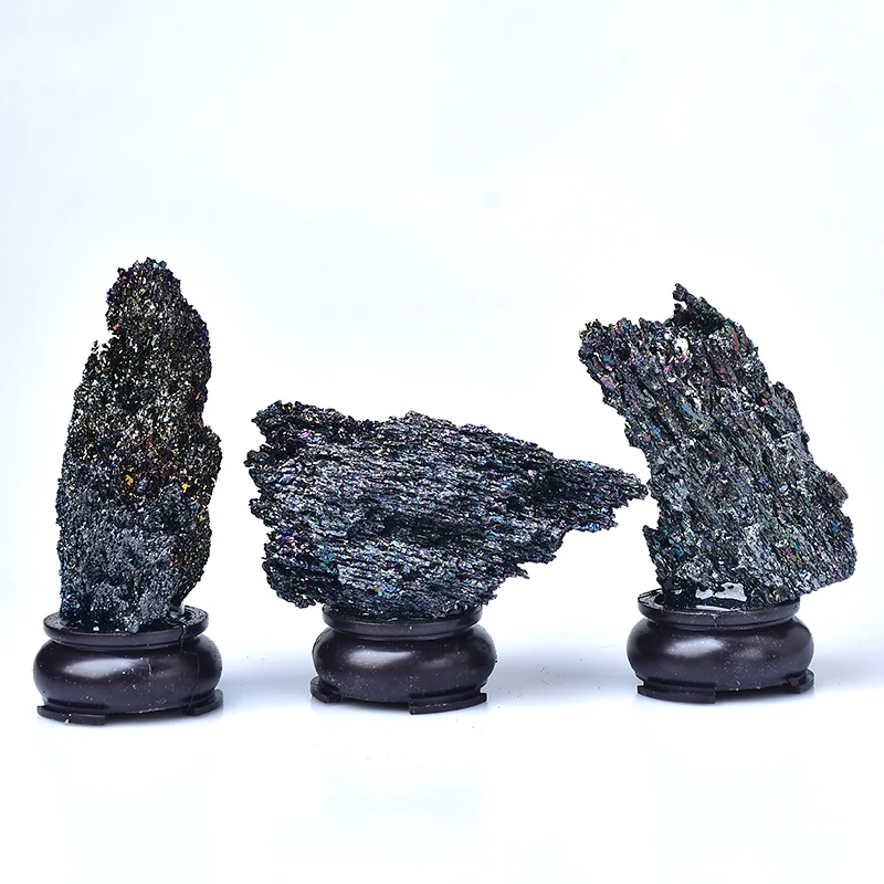 天然色のシリコンミネラル標本,癒しの石,家の装飾,チャコール,無料ベースギフト