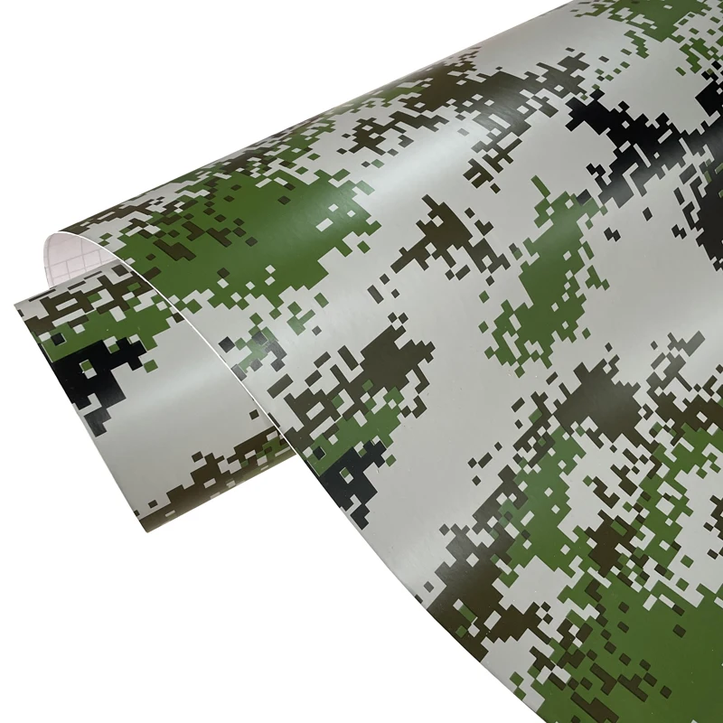 Premium grüne digitale Tarnung Vinyl Wrap Film mit Air Release DIY selbstklebende Aufkleber Aufkleber Automotive Car Wrapping Folie