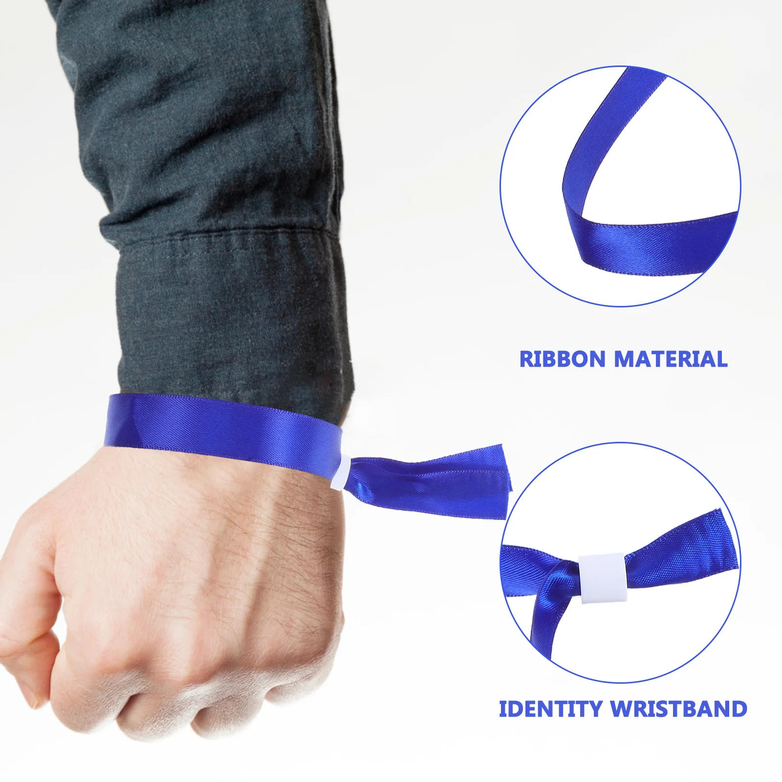 20 قطعة من أساور المعصم للحدث بلون سادة للحفلات والمهرجانات الموسيقية والأنشطة الرياضية وتحديد القماش القابل للتصرف #4