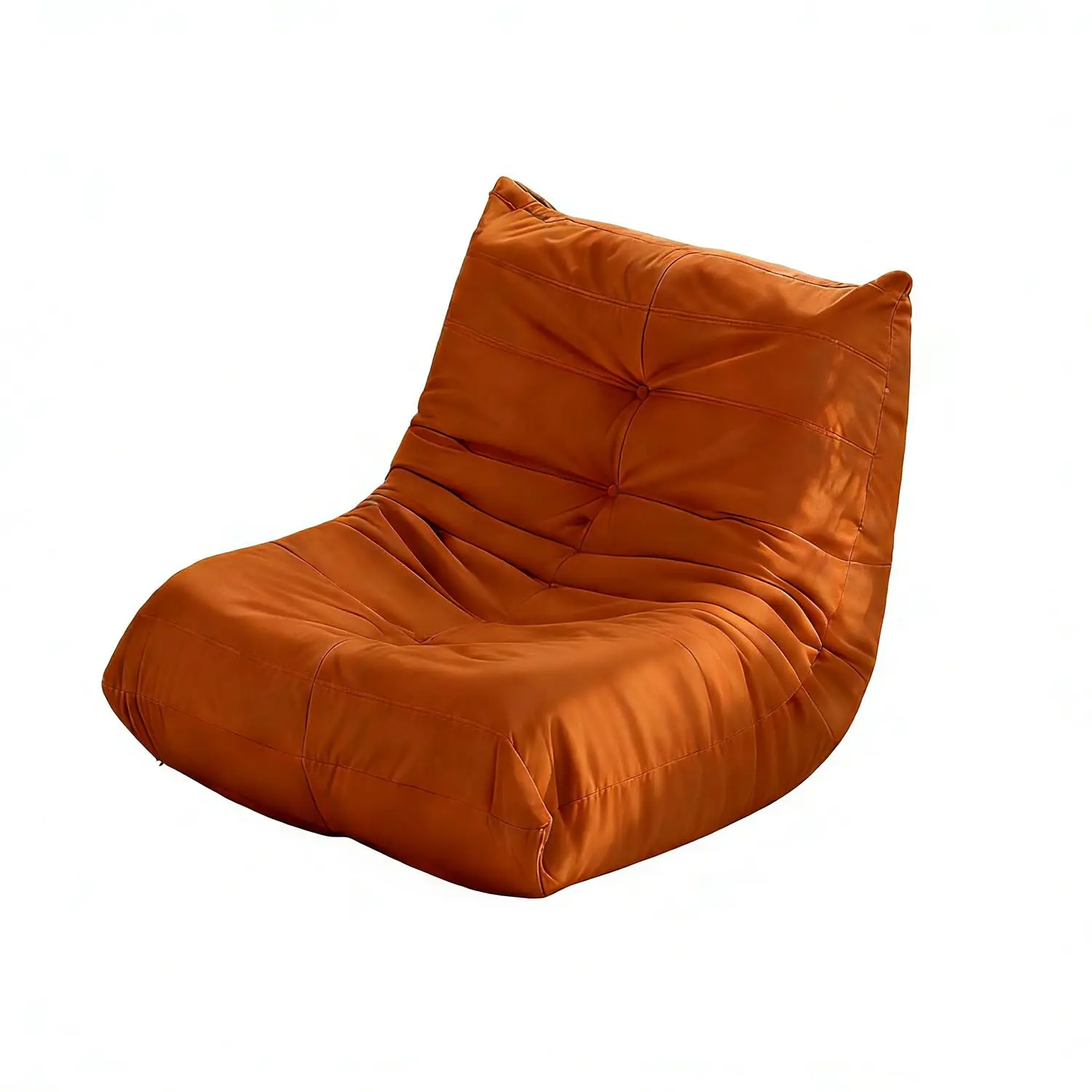 Comfy Bean Bag Chair For Adults, Memory Foam Filling, Office Gaming Living Room Use, Orange, Customized