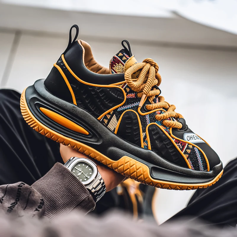 

Новинка 2025 года, удобная модная модная повседневная модная нишевая индивидуальная универсальная мужская обувь на толстой подошве, дышащая обувь