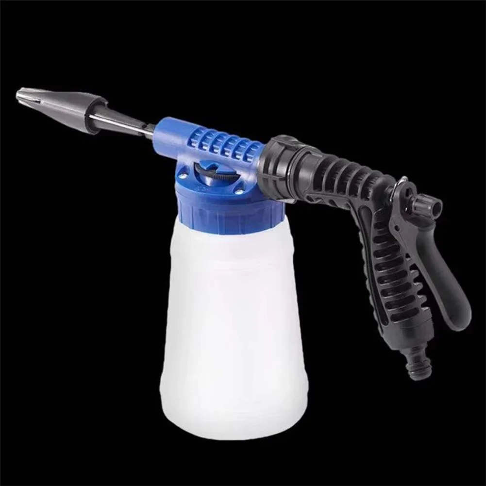 1L Plastic Foam Generator 1/4 Quick Connector Water Gun Foam Generator Adjustable Snow Foamer Lance Nozzle Cleaning Washing Tool