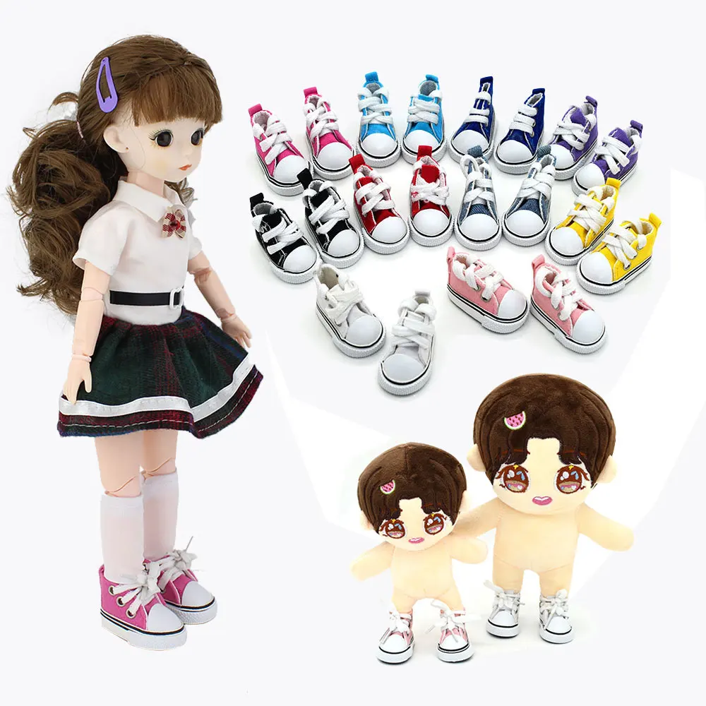 5cm Sneaker Wear for 1/6 BJD 30cm Girl Doll Mini Shoes for 15&20cm Kpop Dolls, Fashion Doll Shoes and Accessories