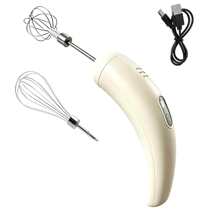 ABUN Cordless Hand Mixer 5 Speed Modes Electric Whisk Handheld Egg Beater with 2 Detachable Stir Attachments