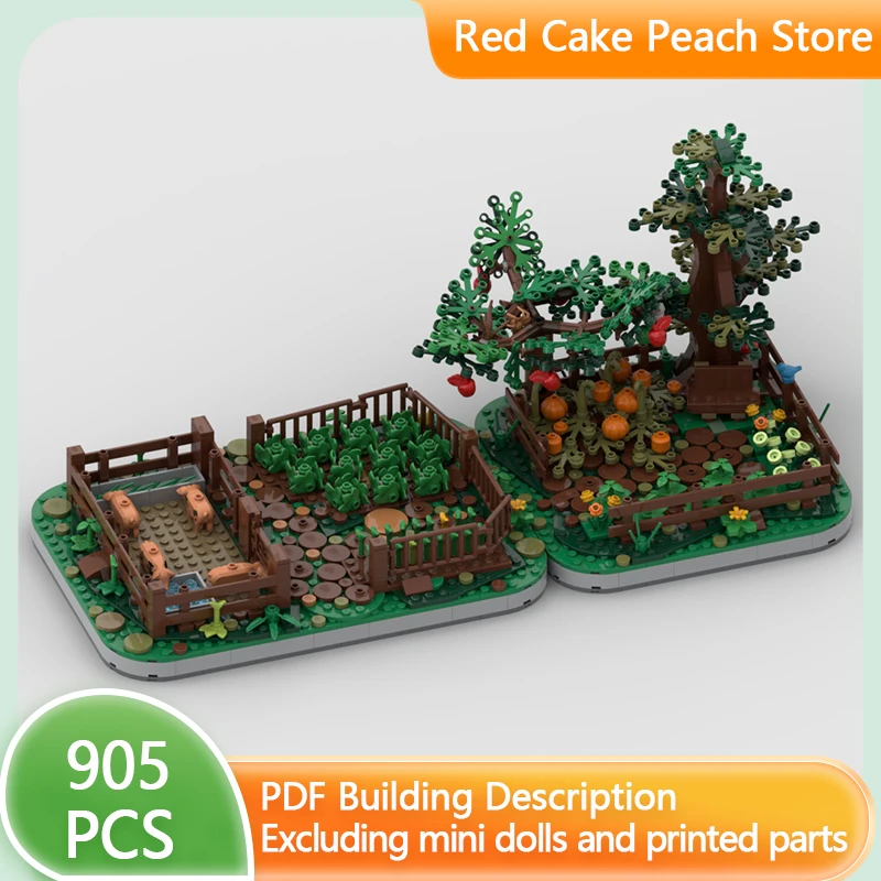 

Street View Model MOC Building Bricks Vegetable Gardens And Paddock Modular Technology Gifts Holiday Assemble Children Toys Suit