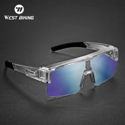 WEST BIKING Photochromic Cycling Glasses Fit Over Myopic Sunglasses UV 400 Polarized Glasses Driving Fishing Eyewear Goggles