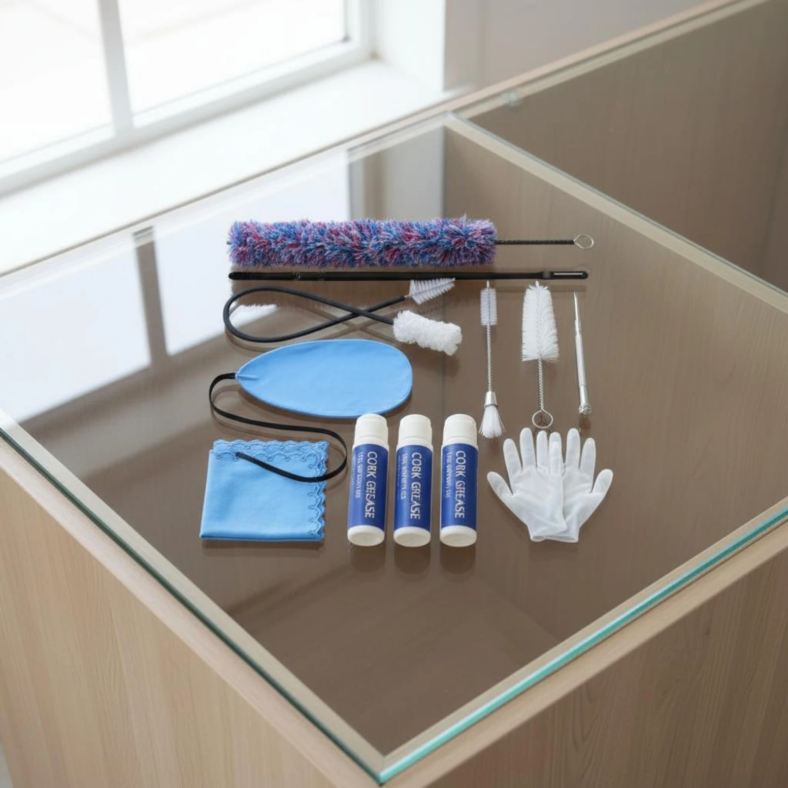 Wind Instrument Cleaning Kit Looped Brush Flute Cleaning Kit Instrument Maintenance Bundle Metal Screwdriver