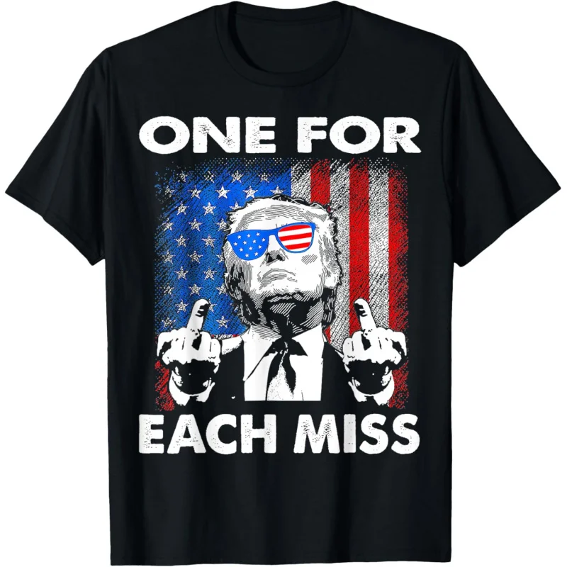 

Trump Assassination Attempt You Missed Twice T-Shirt Men's and Women's Loose Fitting Clothes