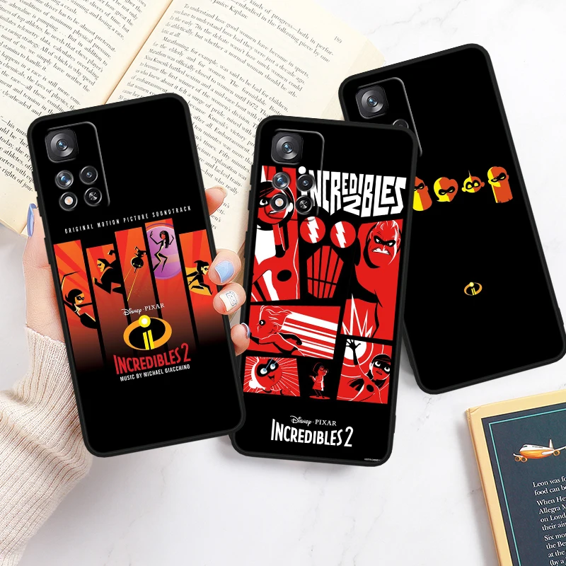 The Incredibles Cool For Redmi Note 13 12 Turbo 11T 11P 11E 11S 10T 10S 10 9 Pro Plus Max Silicone Black Phone Case