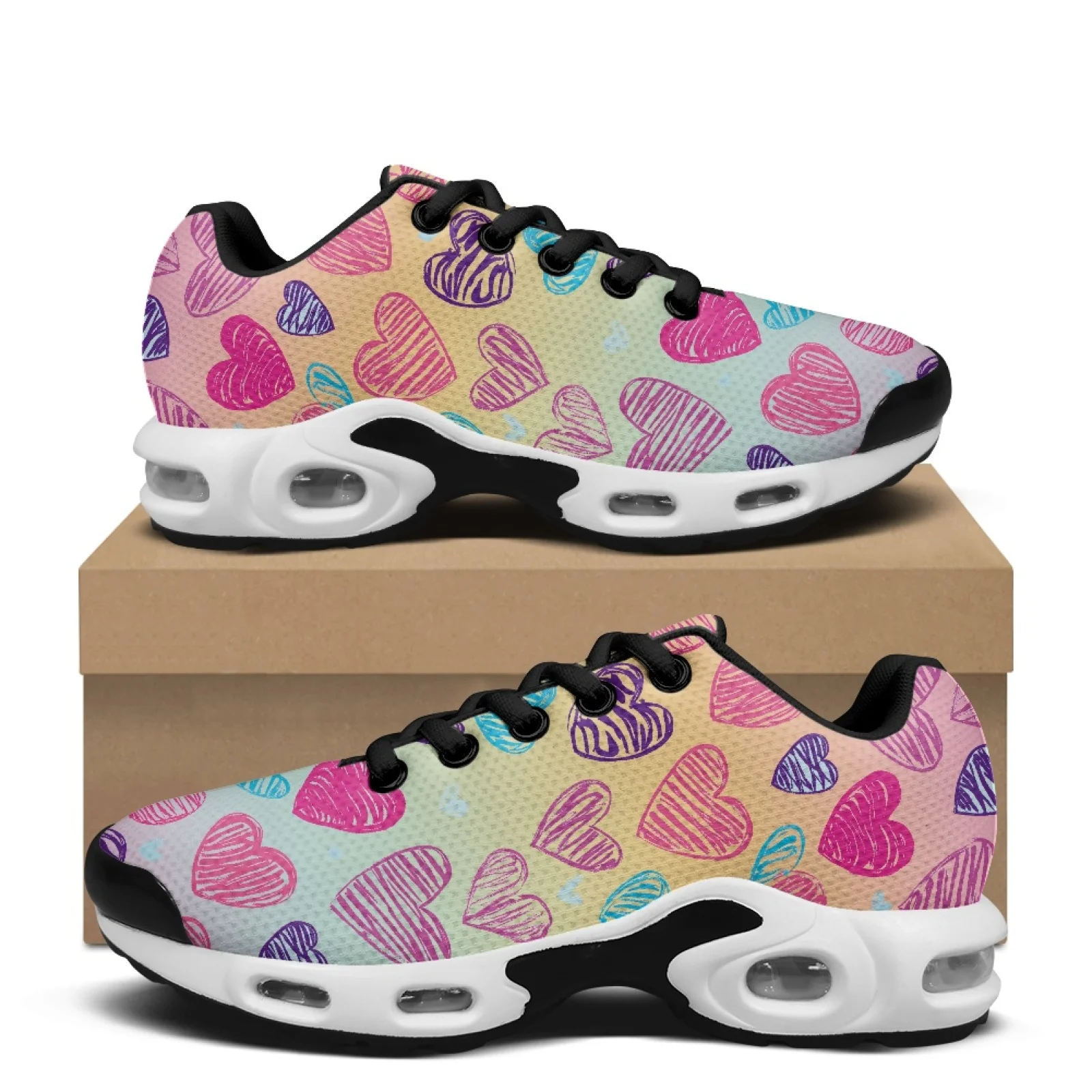 XIXIRIMIDO Heart Shape Air Cushion Sneaker Shoes for Woman 2078 New Collection Women's Sandals Zapatillas De Mujer Teenagers