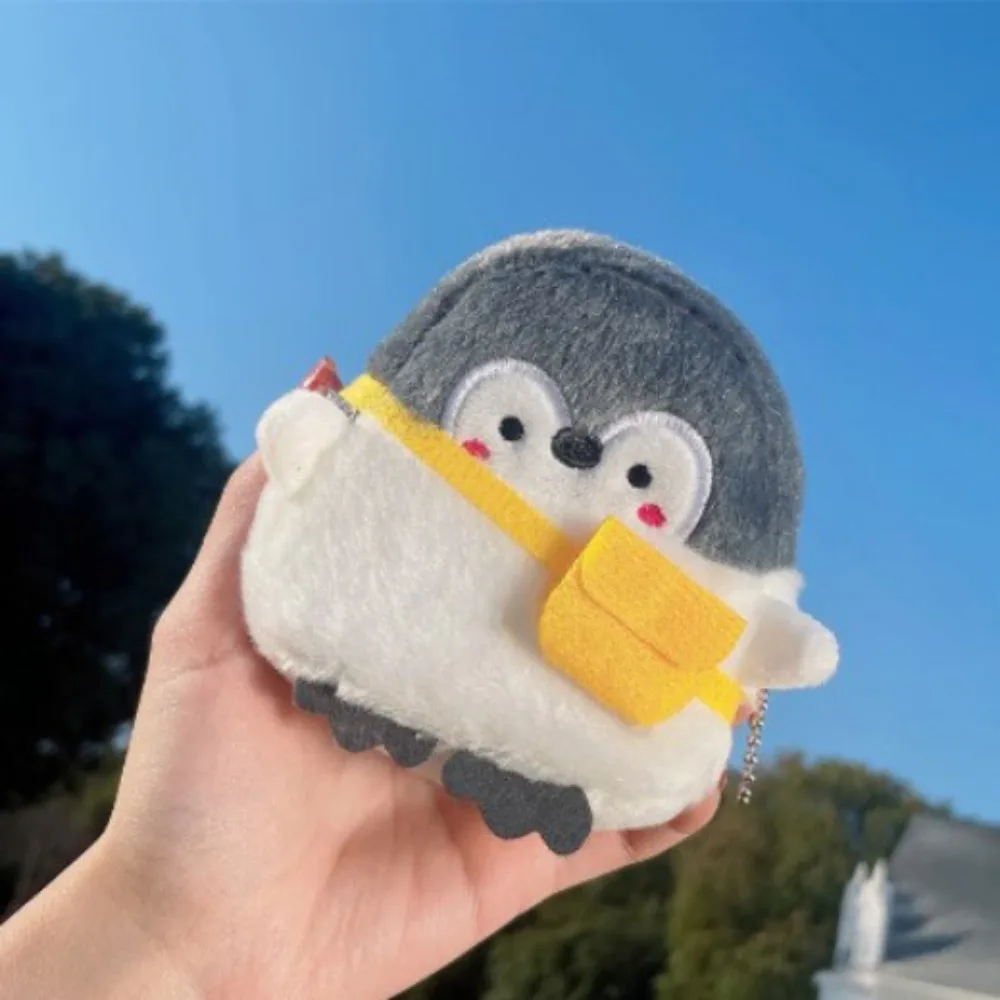 Lindo dibujo animado lindo monedero forma animal suave mini monedero estuche para auriculares