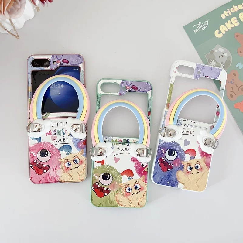 

Phone Case for SAMSUNG ZFLIP5 6 Monster Patterned Phone Case SAMSUNG ZFLIP5 6 Fashion Bracelet Phone Case
