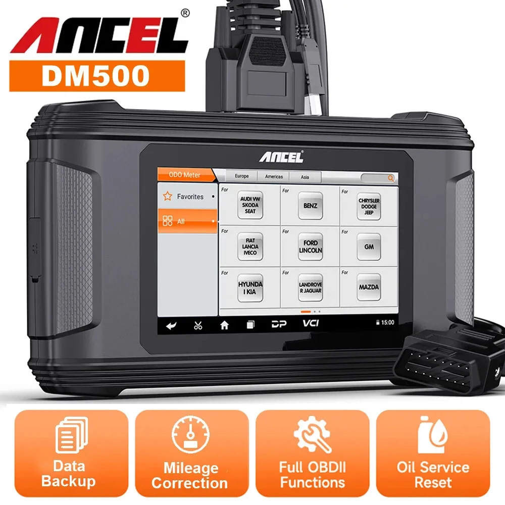 

ANCEL DM500 Car Cluster Correction Oil Reset Code Reader OBD2 Scanner Read Write EEPROM Instrument Adjustment Diagnostic Tools