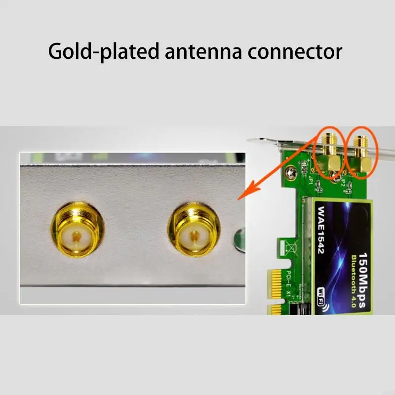N84B 2.4G WIRELESS WIFI CARD PCI-E WAEE1542 การ์ดเครือข่ายที่เข้ากันได้กับ Bluetooth4.0 กับ Dual 2dbi ANTENNAS WLAN WLAN