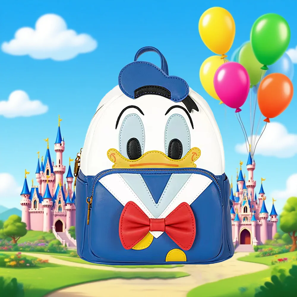 

Disney официально лицензированная сумка через плечо из искусственной кожи с изображением Дональда Дака Марии Cat Chip Dale Sullivan, повседневный модный рюкзак