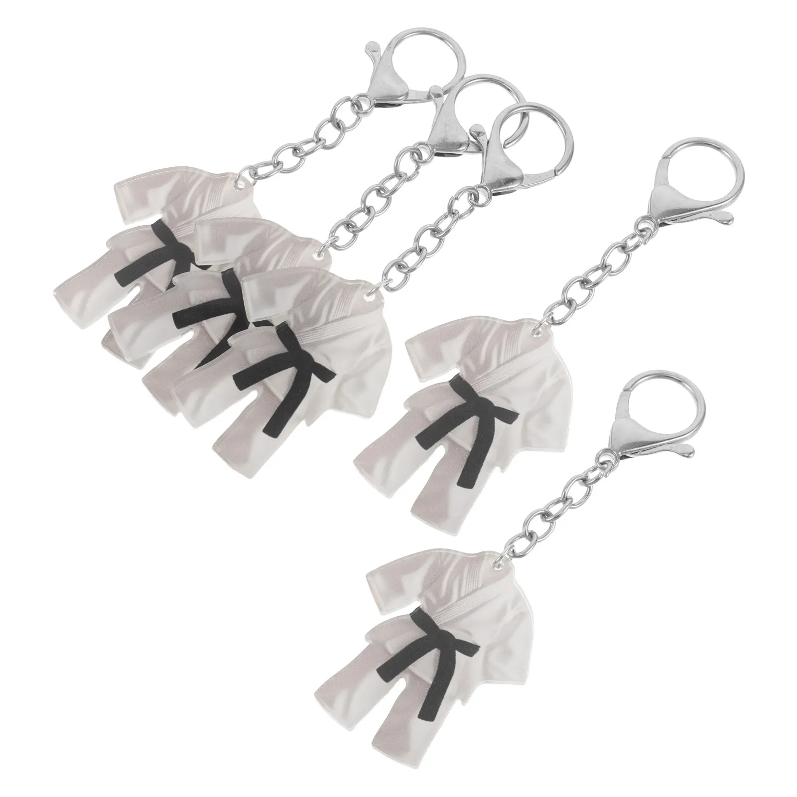 

Набор из 5 брелоков для ключей в виде униформы для тхэквондо, 3D акриловые подвески-шармы для карате, вдохновляющие для любителей боевых искусств, для начинающих, коллекционеров, для вечеринок