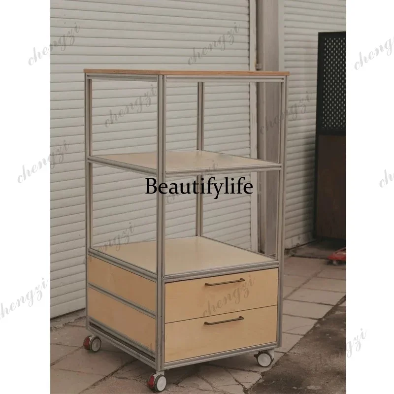 DD182Modern shopping mall, creative storage rack, Nakajima table with wheels, multi-layer display cabinet, sample rack