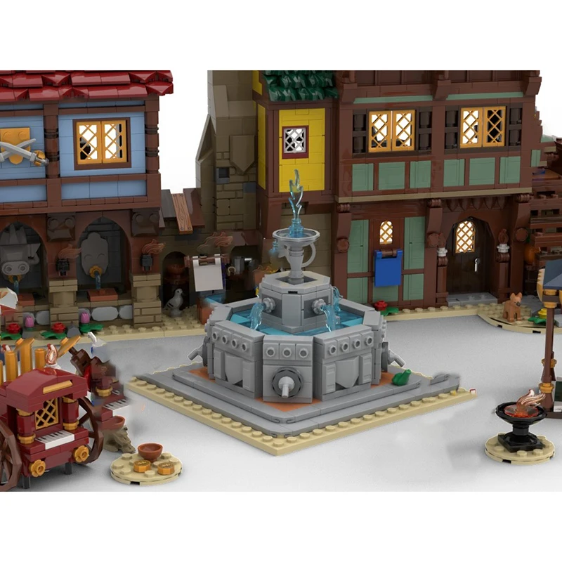Modelo de Castillo Medieval, Bloques de Construcción MOC, Modelo de Casa del Capitán de Guardia, Ladrillo de Tecnología, Juguete de Construcción de Ensamblaje DIY, Regalo Navideño