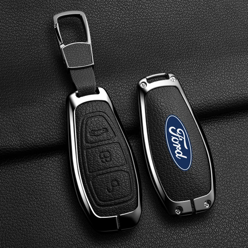 New Alloy 3 Buttons New Car Key Cover Case Shell Fob For Ford Fiesta Focus Mondeo Kuga Escape C-Max /Grand C-Max Ecosport C-Max