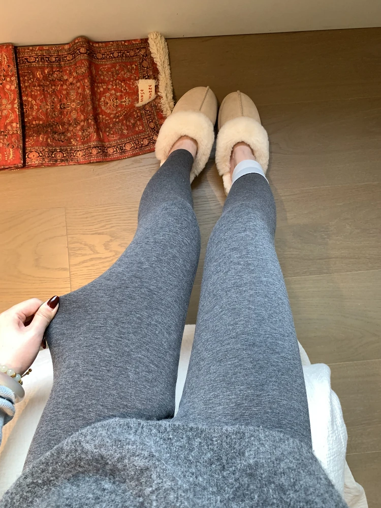 

Теплые брюки-леггинсы из хлопка с начесом (60 нитей), 9/10 длины, для базового слоя, комплект Sos Ensemble