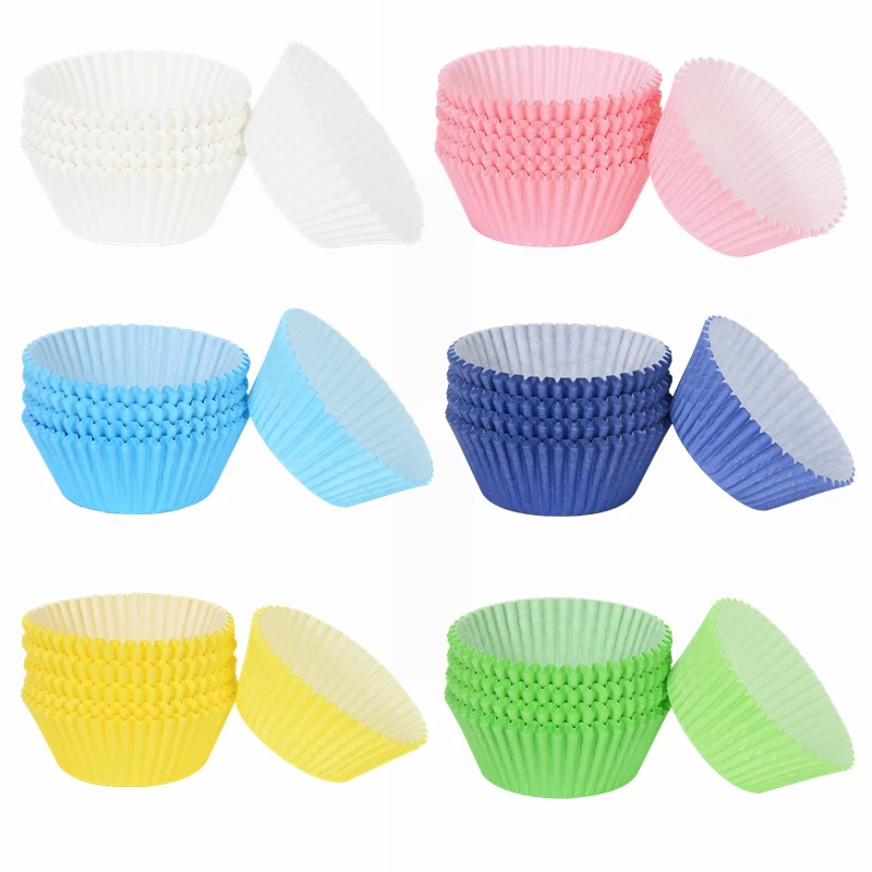 

100pcs Muffin Cupcake Paper Cups Cupcake Liner Baking Muffin Box Cup Case Christmas Birthday Party Tray Cake Decorating Tools 7z