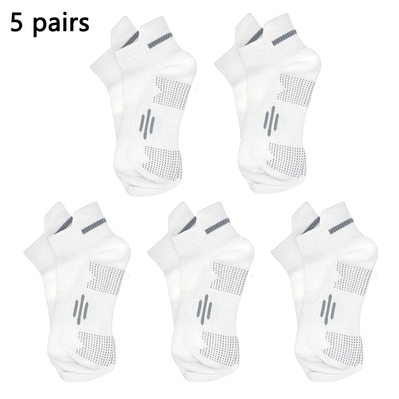 

5 Pairs Men's Sports Socks Breathable Gym Running Fitness Tennis Jogging Cycling Cotton Sweat Absorbing Short Socks