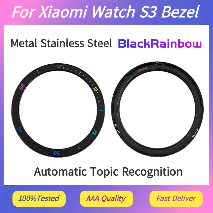 

Подходит для часов Xiaomi S3, безель для часов S3, циферблат Black Rainbow, Bluetooth-версия, версия с eSIM, автоматическое распознавание.