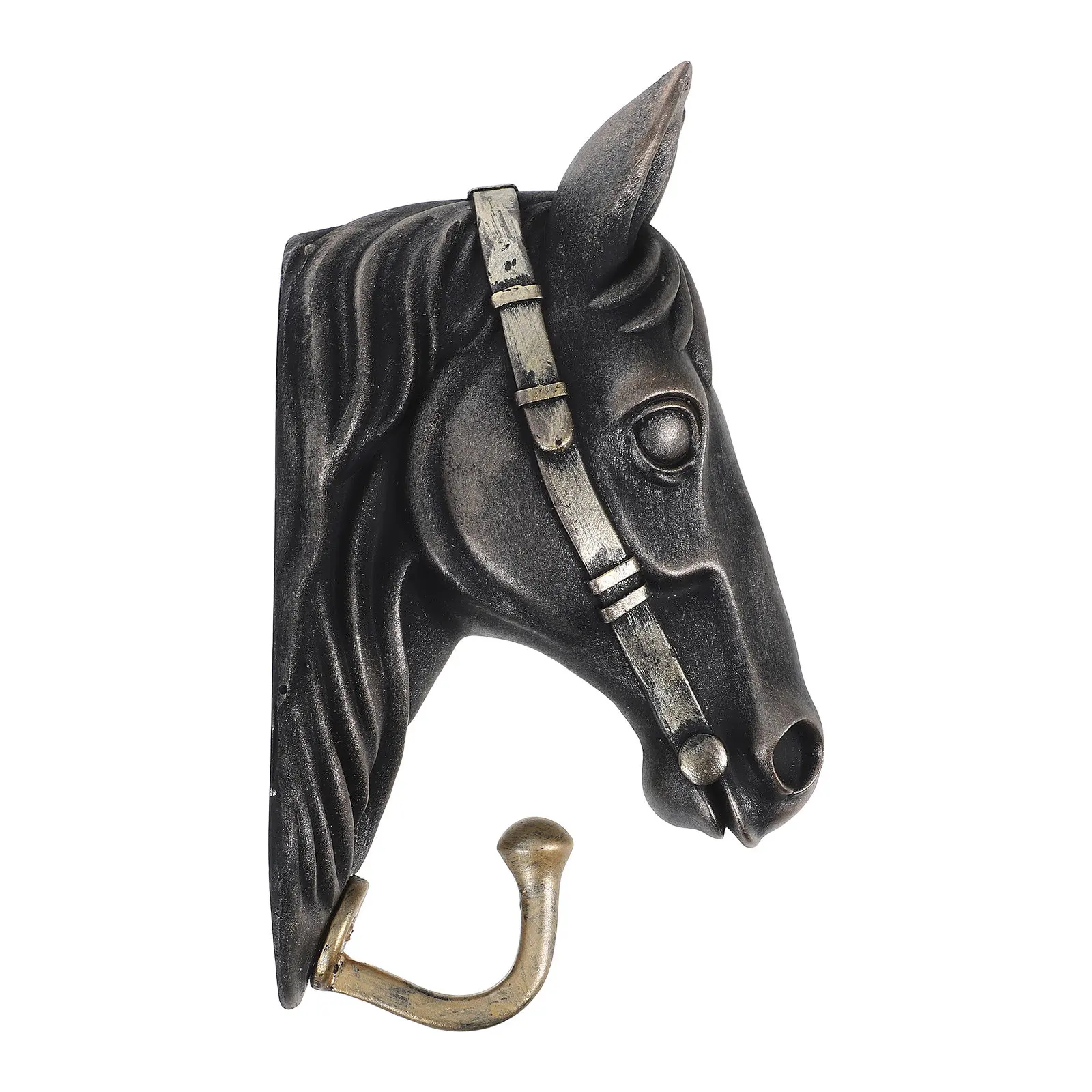 Horse Wall Hook Rustic Heavy Duty Animal Shape Hanger Decorative Coat Hat Bag Hook for Entryway Bedroom Home Decoration