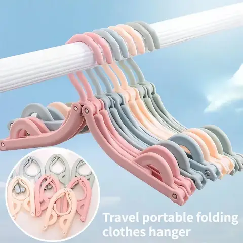 Bärbar hopfällbar klädhängare för utomhusresor och studentboenden, multifunktionell infällbar klädhängare 10 best sales utdragbar klädhängare - №10